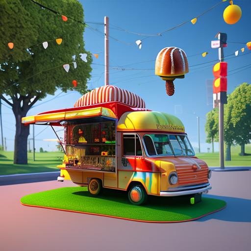 12616-1546848322-a food truck with a hamburger on top of it and a tree next to it, a 3D render by Beeple, trending on cgsociety, pop surrealism,.png